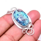 Shattuckite - Arizona Handmade Gemstone 925 Sterling Silver Pendant 1.95" P39