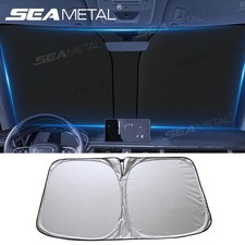 Seametal Car Windshield Sun Shade Cover Foldable Front Window Sun Visor Blocks U