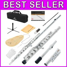 Beginner C Flute with Offset G Key - Silver Plated