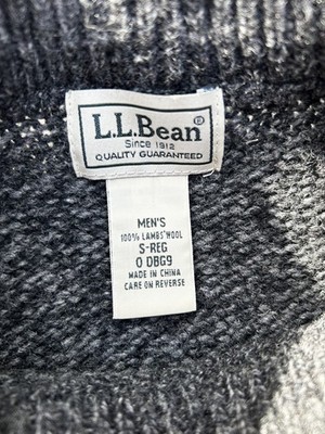 LLBean wool sweater, men's small