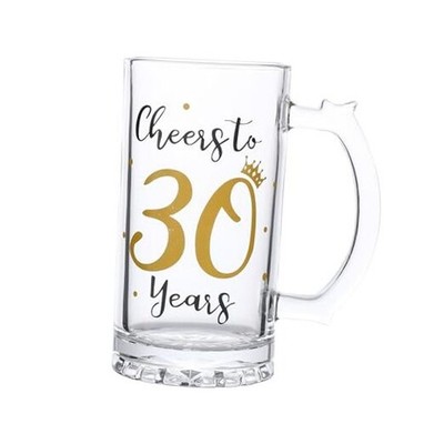 30th Birthday Gift，Men and Women Cheering 30th Birthday Beer Cheers to 30 Years