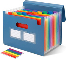 Accordion File Organizer, 13 Pockets Expanding File Folder with Index Tabs, Port