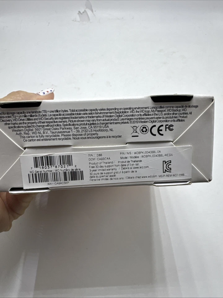 WD WDBPKJ0040BBL-WESN My Passport 4TB External Hard Drive New In Box Blue - Image 3 of 4