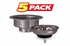 5 Pack Design House 542969 3.5" Stainless Steel Kitchen Sink Drain Strainer S430