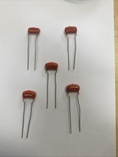 5 Pc. VTG Sprague Orange Drop .068uf 100DC Capacitors Guitar Tone Caps..B33-21