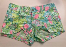 Lilly Pulitzer Sz 0 Walsh Short Coconut Jungle Print