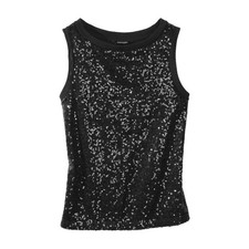 Damen Top Basic M Normalgröße Schwarz ärme...