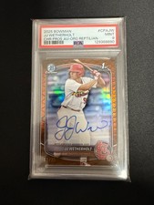 2025 Bowman Chrome JJ Wetherholt 1st Orange Reptilian Refractor /25 PSA 9