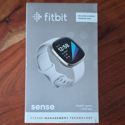 Fitbit Sense Smartwatch Silber/Weiß, GPS, Herzfrequenz, Schlaftracker, ECG