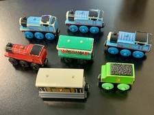 Thomas The Train Wooden Railroad 1996 Vintage Train Engine LOT of 7