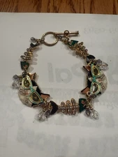 RARE! Lunch at the Ritz 2 GO Glamour Pussy Cat 7in Bracelet #175