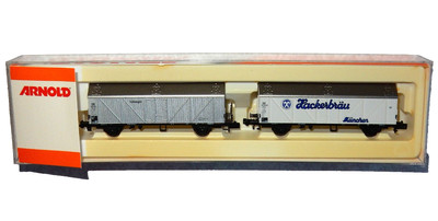 Arnold N 0288 K 2-tlg. Güterwagen  ''Hacker Bräu München'' + Kühlwagen OVP wie Neu