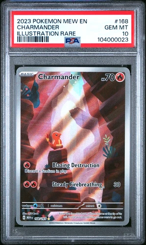 PSA 10 GEM MINT Charmander Illustration Rare 168/165 SV Pokemon 151 2023 English
