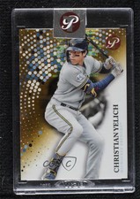 2022 Topps Pristine Gold Pulsar Refractor 7/50 Christian Yelich #152 ni4
