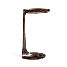 -=*LOOK*=- Interlude Home Duval Hugging Oval Brass End Table in Verdigris