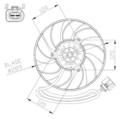 Nrf Lüfter, Motorkühlung [Hersteller-Nr. 47946] für VW - Bild 3