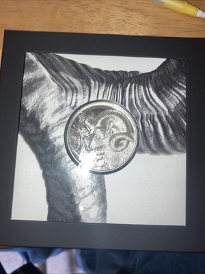   MAGNIFICENT ARGALI 1 Oz Proof Silver Coin 500 Togrog Mongolia 2022  500 made!!