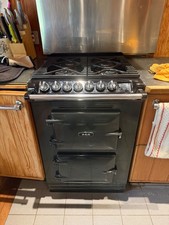 Aga Two Four Module 60 Dark Green & Chrome Dual Fuel Range Cooker