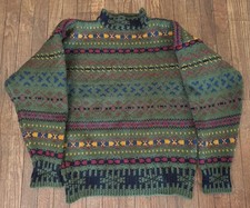 Gap Sweater VTG 90s Men s Large 100 Wool Chunky Knit Fair Isle Made In Ireland