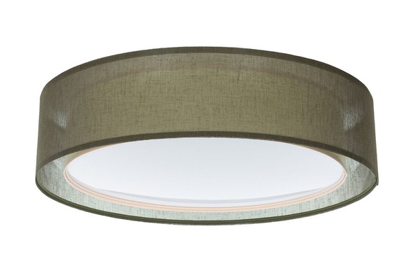 Deckenlampe Stoff Schirm Rund GrüN Schlafzimmer E27 Ø60 Cm Deckenleuchte Flur-image