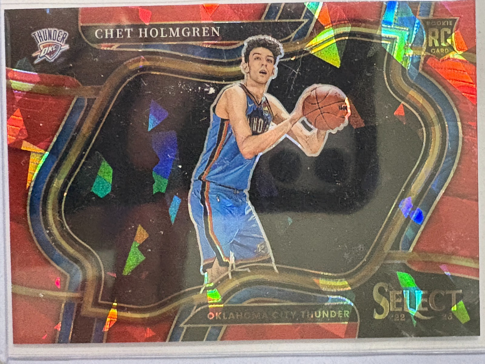 Chet Holmgren 2022-23 Select Prizms Red Cracked Ice #296 OKC Thunder