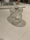 BEAUTIFUL VINTAGE WATERFORD Crystal Lidded Jelly/Jam Jar 5"H . PRISTINE COND.