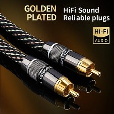 HiFi RCA to RCA Digital Coaxial Audio Cable SPDIF for TV DVD Amplifier