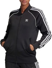 Adidas Originals Women's Superstar Track Jacket PrimeBlue Black/White 2XS NEW 