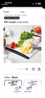 Empune Cutting Board Set 4pc Large Plastic Rectangle White/Black w/ Handles — photo 7