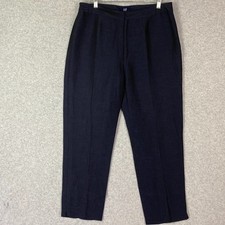 Gap Pants Womens Size 12 Navy Linen Blend High Rise Ankle Career Casual
