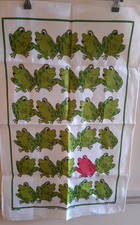 Froggies Tea Towel - Vintage by Ulster Reg No 6952 1980's