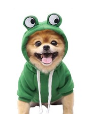 XIAOYU Frog Pet Costume Christmas Dog Fun Shape Hoodie Medium, Green