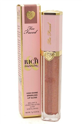 #ad TOO FACED RICH amp; DAZZLING HIGH SHINE SPARKLING LIP GLOSS .25OZ 7G RARE HTF NIB $44.88