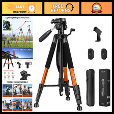 74" Heavy Duty Tripod for Camera Cell Phone, Professional DSLR Stand, Max Load