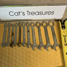 Set of 11 Midget Wrenches Quality Steel Japan, 9/64” To 15/32