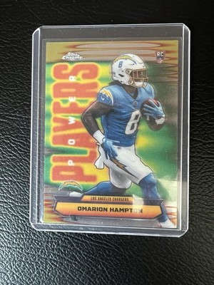 Topps 2025 Chrome Power Players Omarion Hampton #PP-17 Rookie Insert Chargers