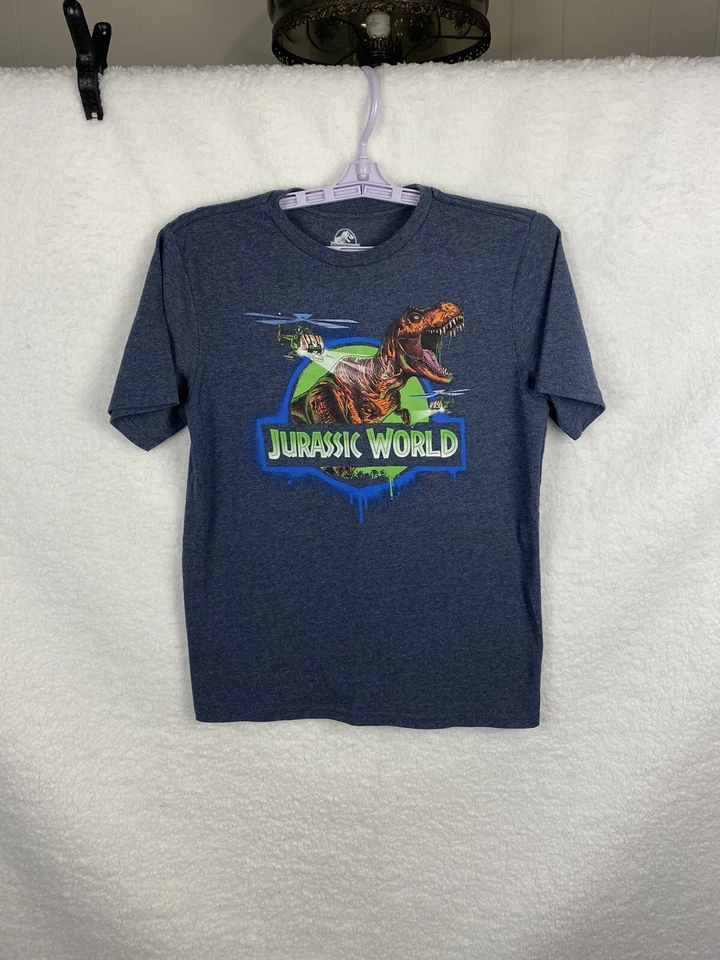 Camiseta Gráfica Jurassic World Juvenil XL Rocker Patinador Surfista Motociclista Adolescentes Niños Foto 2 de 4