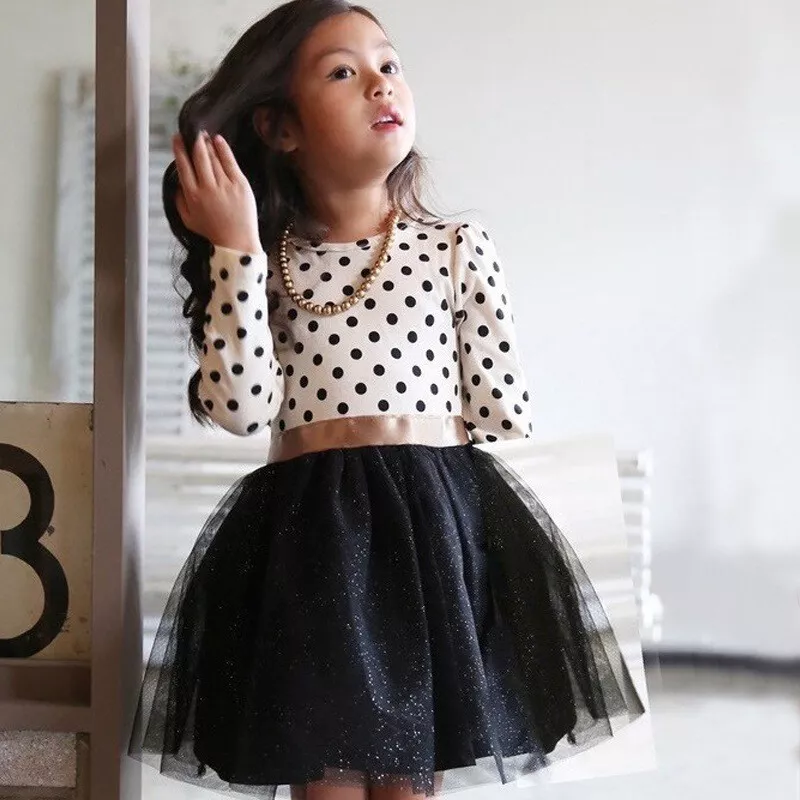 Kids Winter Long Sleeve Dress Girl Fashion Clothes Children