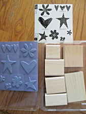 NEW UNMOUNTED Stampin UP LOVE IT set of 6 Wood Rubber Stamps RETIRED