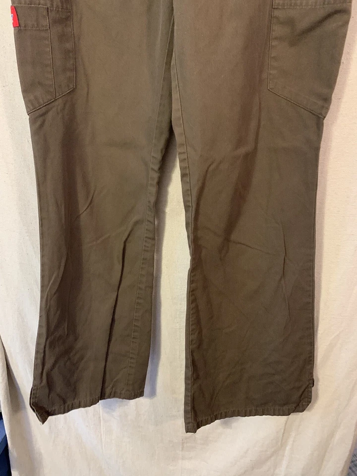 Dickies Scrub Pants Womens Small Brown Long Tall Elastic Waist with Leg Pockets - Image 3 of 4