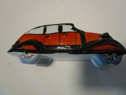 Vintage Porcelain smoking ashtray car taxi cab London Japan 6" wide 1930's - Picture 6 of 8
