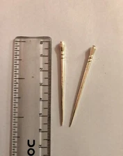 2 Pc 925 Sterling Silver Toothpick, Fruit Food Fork, Plain Design 3.9-4 gram