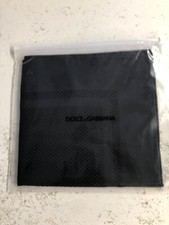 POCHETTE DOLCE & GABBANA 100% SETA COLORE NERO NUOVA CON ETICHETTE