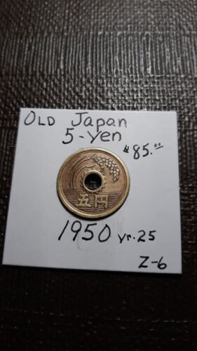From Old Japan 5 Yen 1950 yr. 25 Lot Z-6