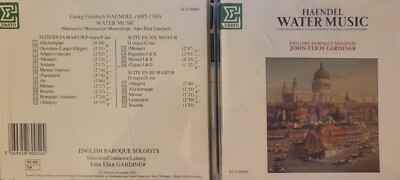 Handel English Baroque Soloists John Eliot Gardiner Water Music CD WEST GERMANY