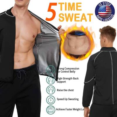 Sauna Suit Weight Loss Sleeves Sweat Body Shaper Workout Fajas Girdle Tops Women