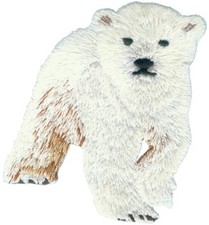 Polar Bear Iron On Embroidered Patch Animals Arctic Zoo