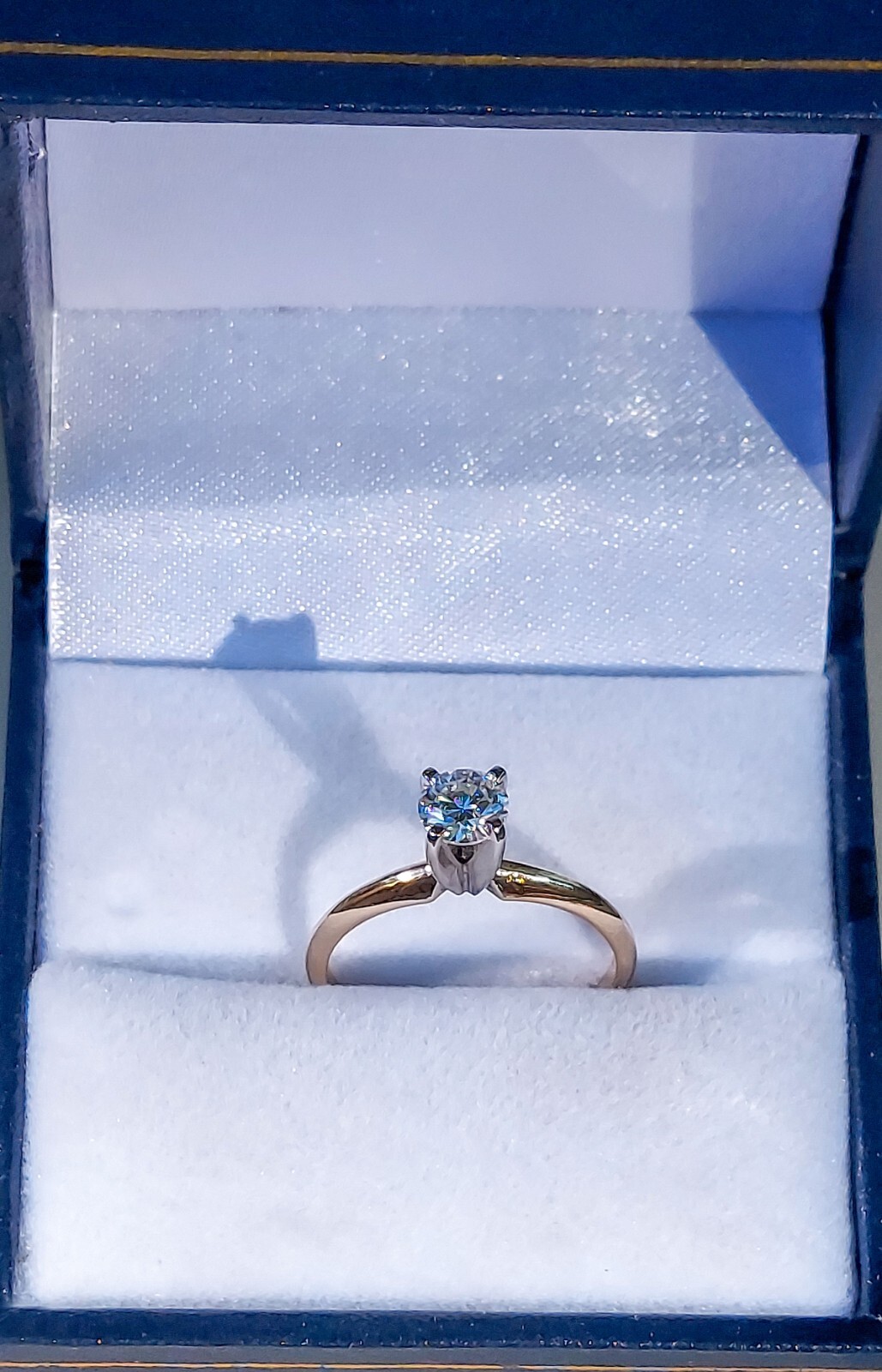 Solitaire , Engagement ring , solid gold ring , D… - image 11