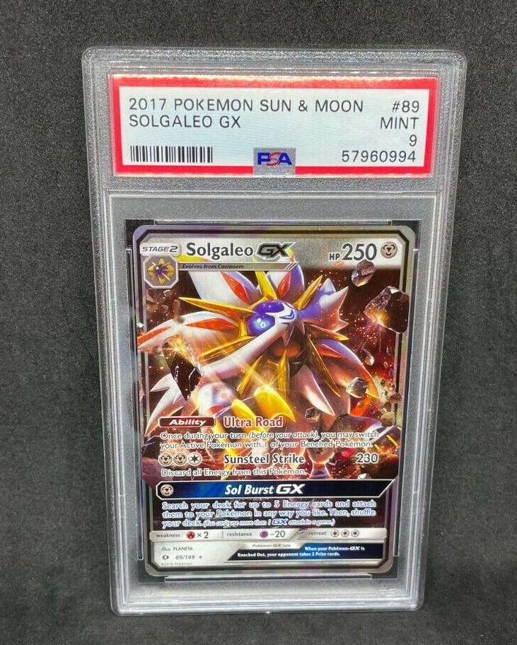 Pokemon SM Sun & Moon Solgaleo GX 89/149 Ultra Rare Holo Foil PSA