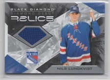 2021-22 Upper Deck Black Diamond Debut Relics Nils Lundkvist New York Rangers